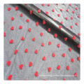 Factory price Heart-shaped pattern sanded flocked fabric